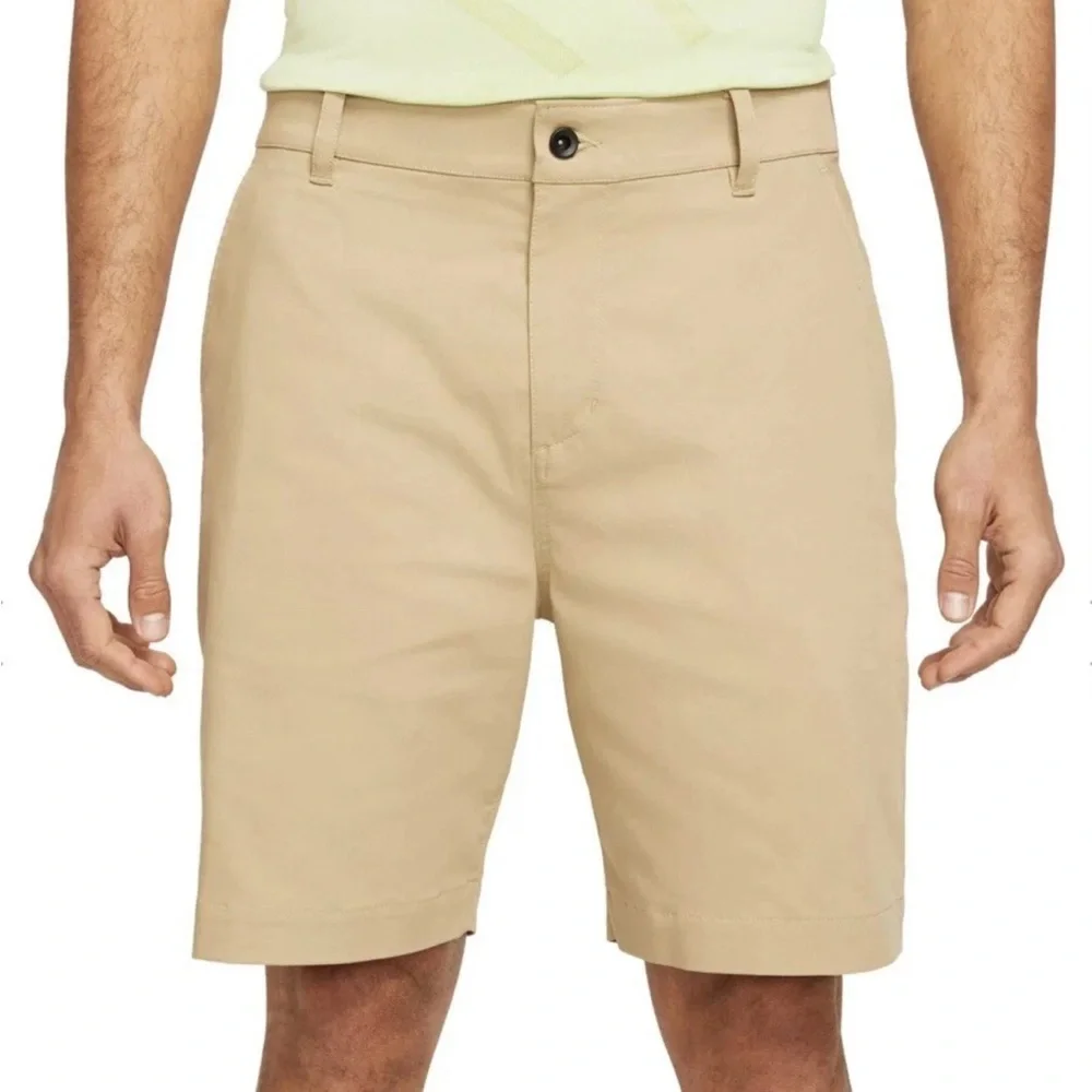Nike Dry Fit UV Golf Chino Shorts Khaki Tan  Men's Size 36